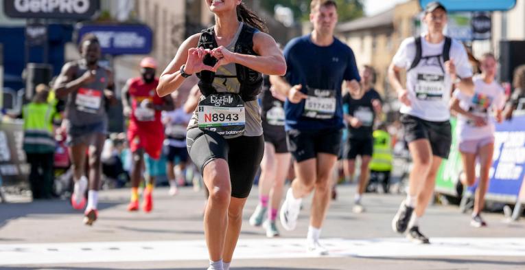 Participant running in the Big Half 2025