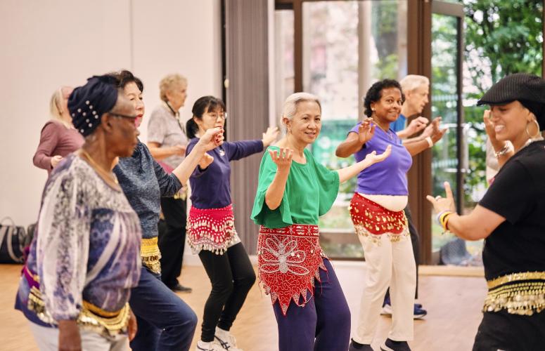 Women dancing at Abbey Community Centre