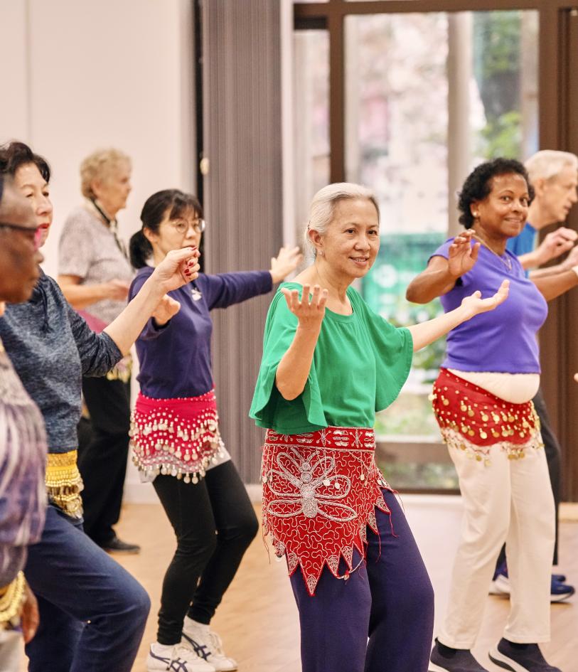 Women dancing at Abbey Community Centre