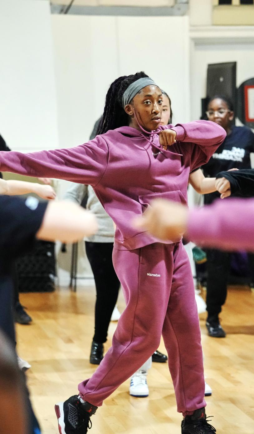 Young people dancing at Battersea Arts Centre
